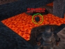 Hit this obelisk to lower the lava